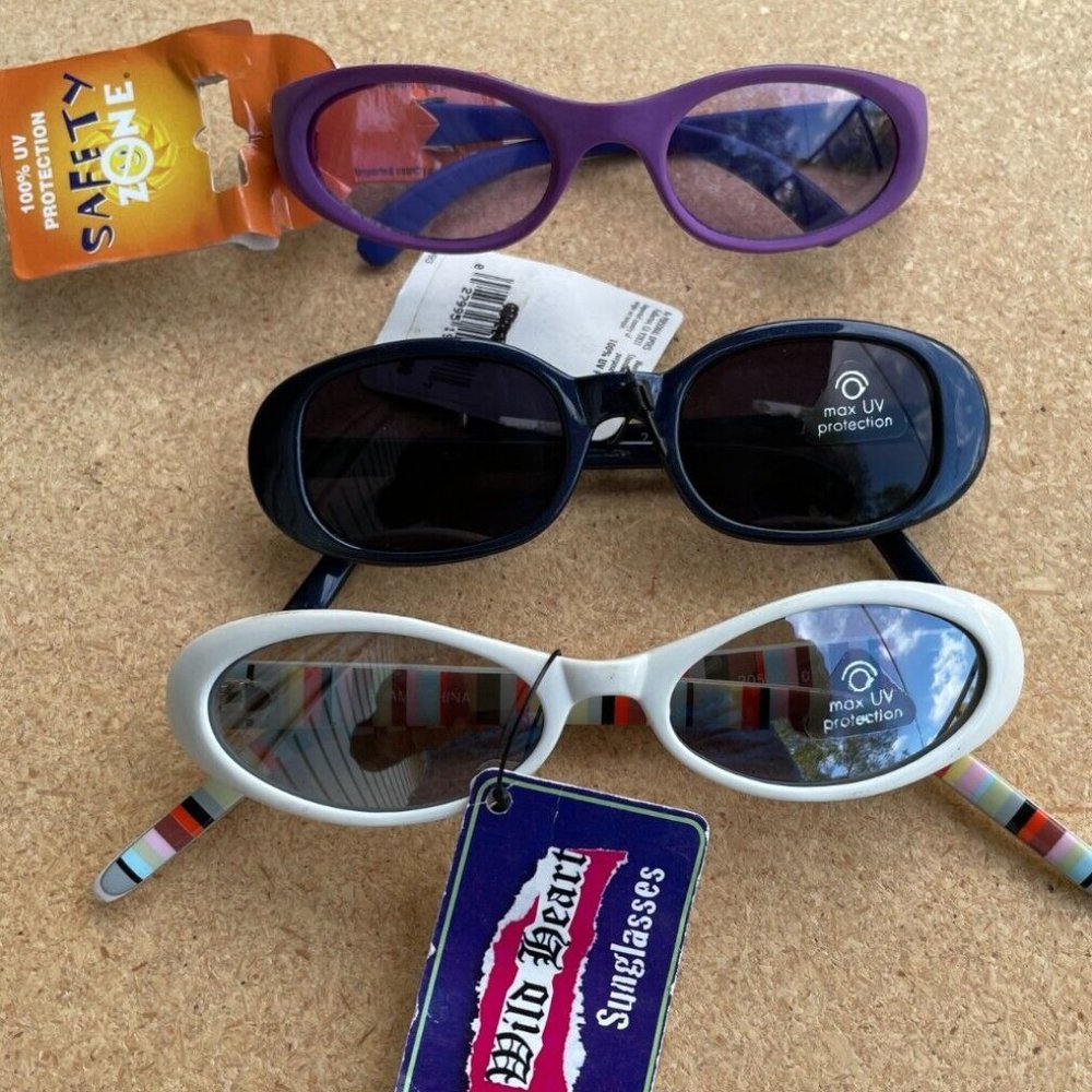 Lot of 3 Kids Sunglasses Multi Color Eye Wear Boys Girls Sunglasses Set of 3